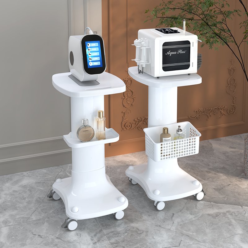 Factory Wholesale Custom Luxury Spa Salon Trolley Cart Facial Hand Cart Beauty Equipment Cart With Storage Basket