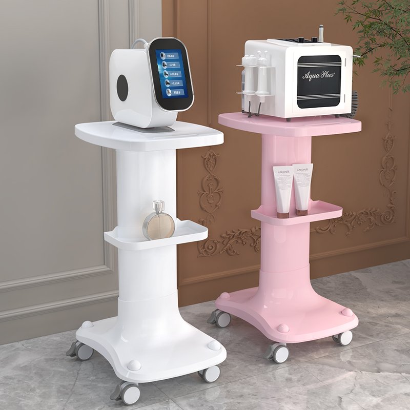 Factory Wholesale Custom Luxury Spa Salon Trolley Cart Facial Hand Cart Beauty Equipment Cart With Storage Basket