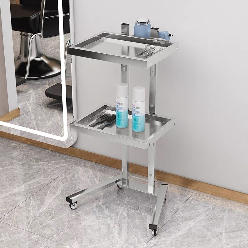 Luxury Barber salon shop Stainless steel hairdressing tool foldable Hair Beauty Salon Trolley