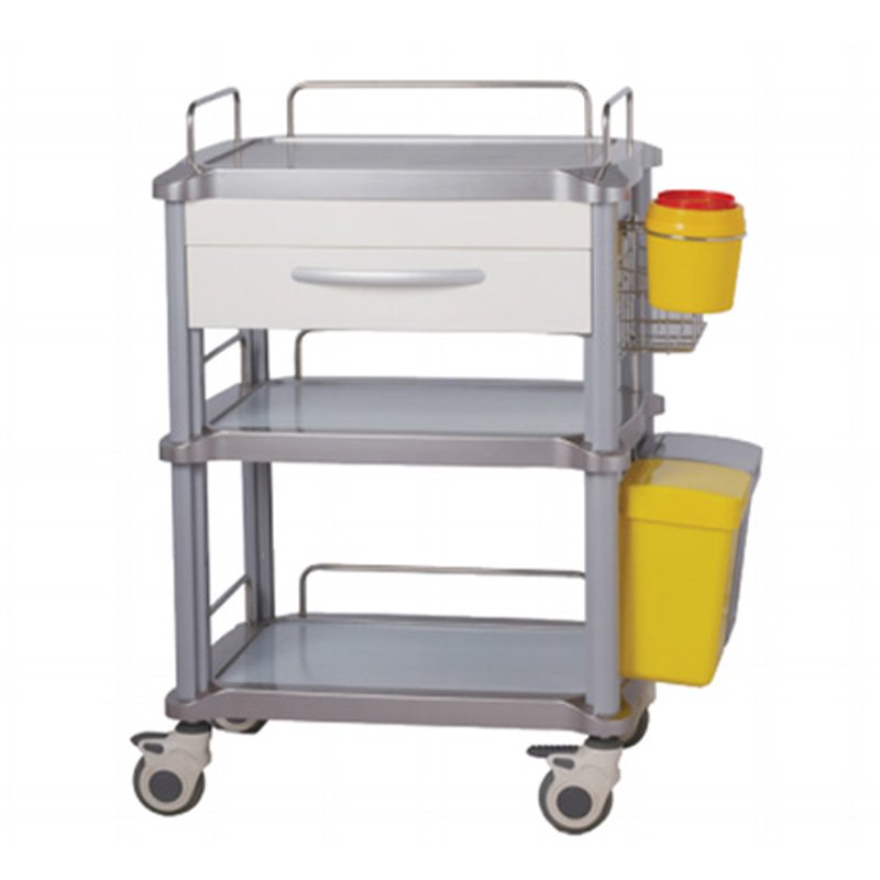 Aluminium 5-Drawer Emergency ABS Trolley Cart with One time use Seal Lock Accept Customization