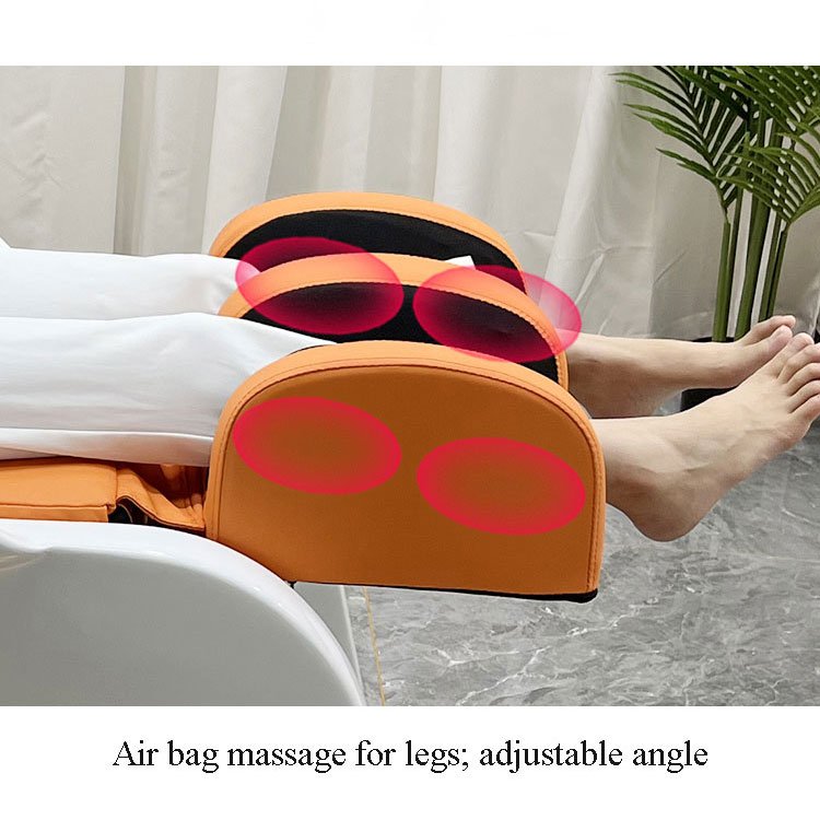 Barber Shop Electric Full Body Massage Lay Down Head Spa Massage Shampoo Bed Hair Salon Washing Chair