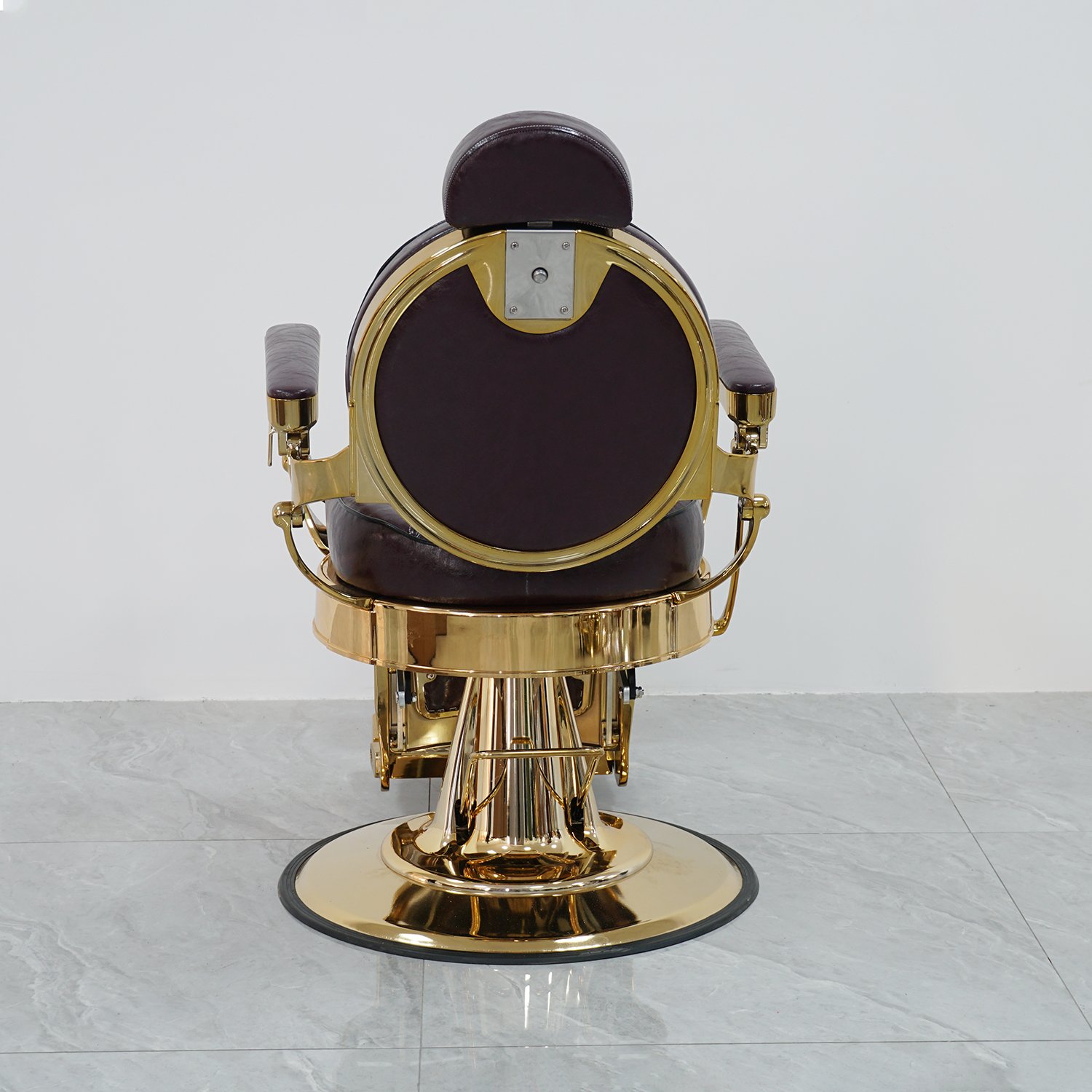 Black gold luxury design retro barber shop hair salon eeclining hair dresser chairs vintage barber chair for men
