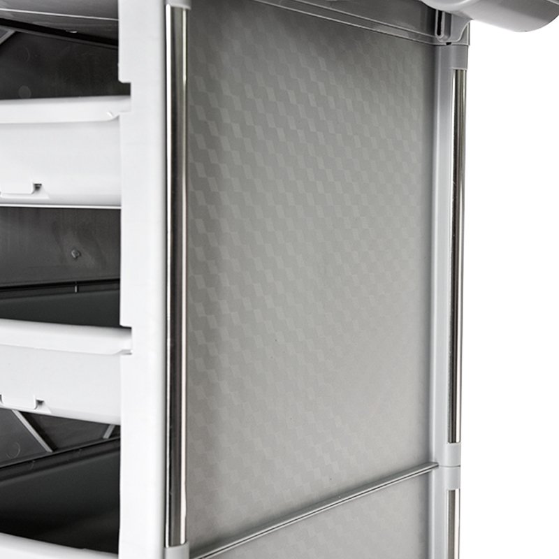 Wholesale ABS Plastic Hair Stylists Professional Grey Trolleys Parlours Multipurpose Salon Trolley For Barber Store