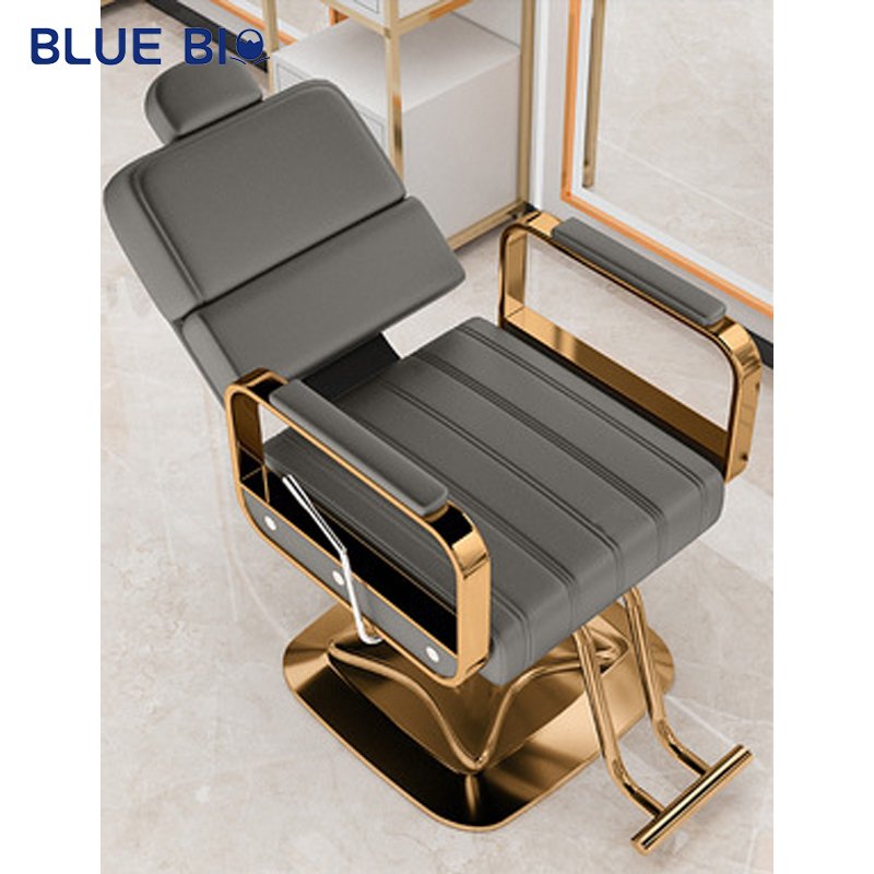 Barber Shop Golden Square Base Massage Hair Cutting Salon Chair Heavy Duty Barber Chair for children