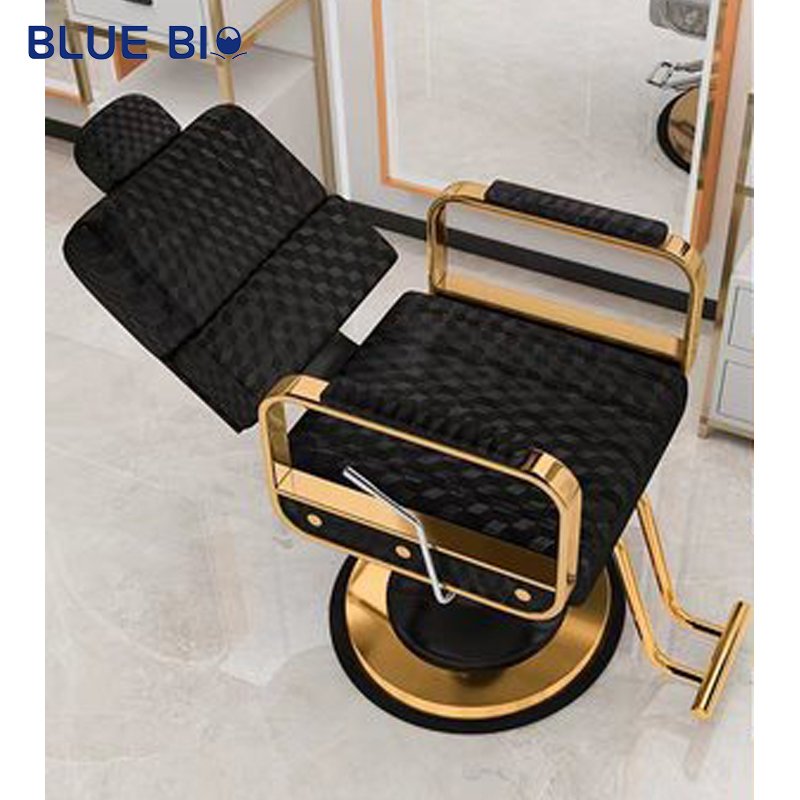 Barber Shop Golden Square Base Massage Hair Cutting Salon Chair Heavy Duty Barber Chair for children