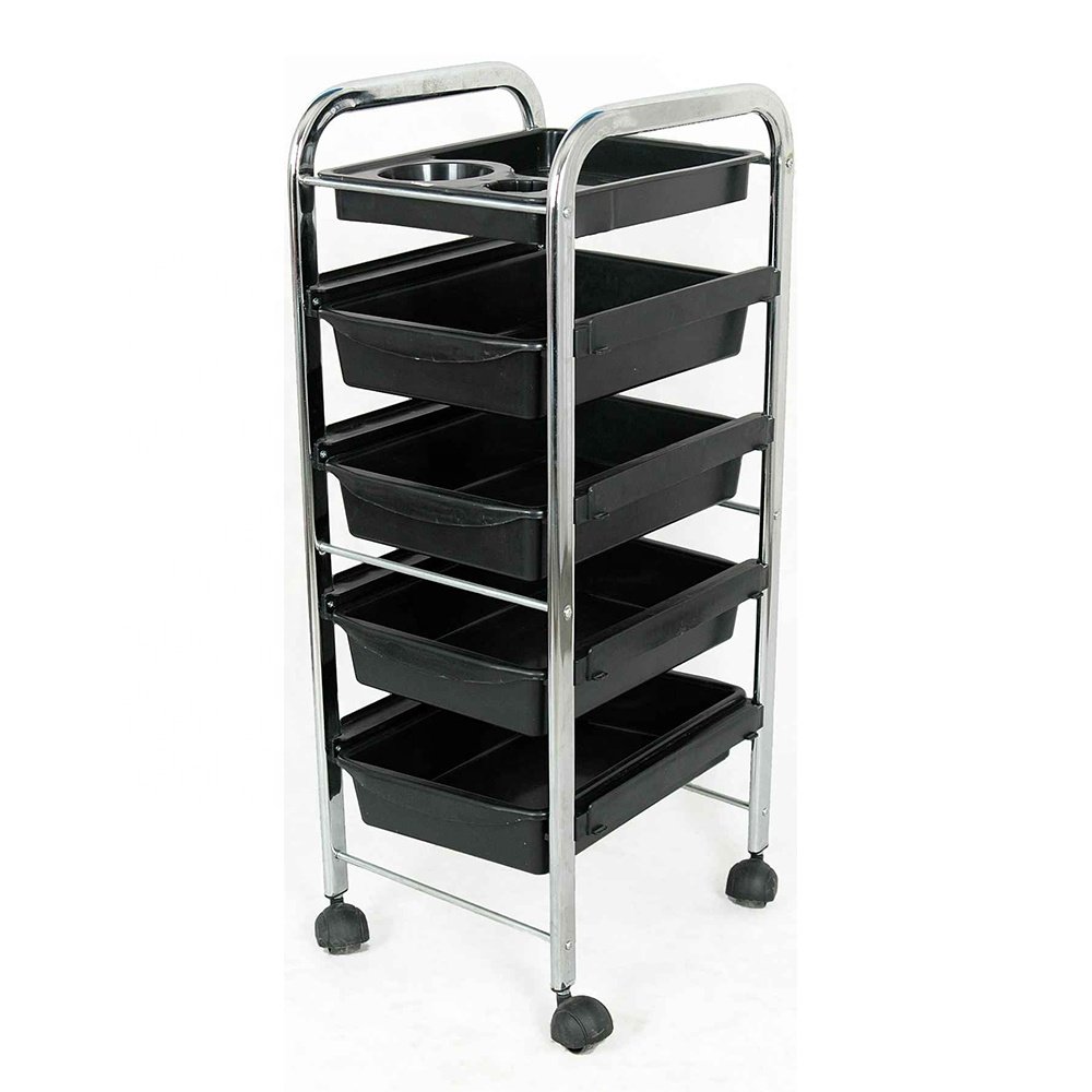 LiGuang hairdressing hair barber spa plastic beauty salon trolley cart with drawer