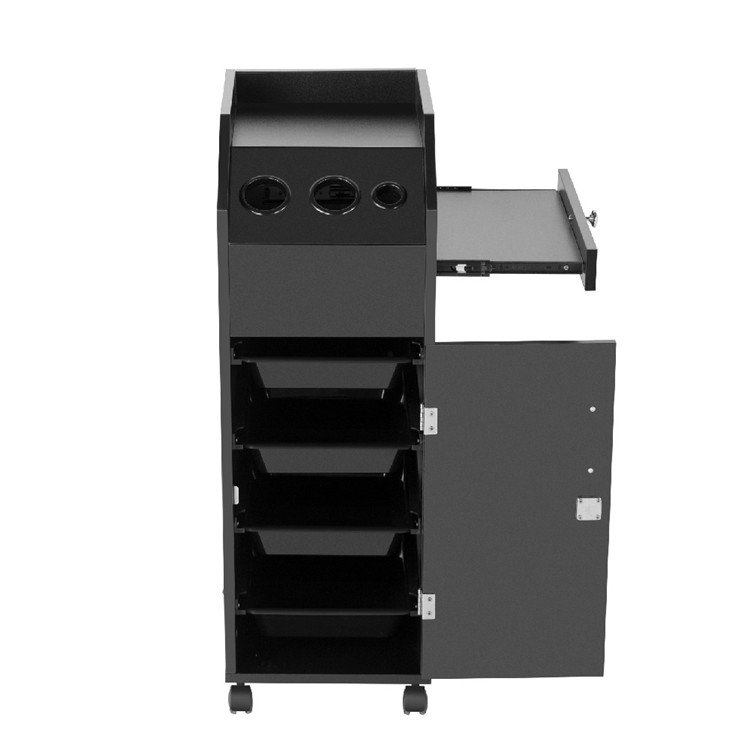 Wholesale Price Beauty Salon Trolley Black Salon Trolley Hairdressing Cart Hairdressing Salon Furniture
