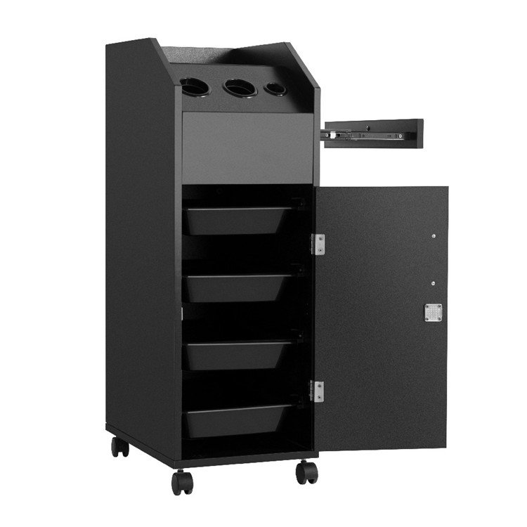Wholesale Price Beauty Salon Trolley Black Salon Trolley Hairdressing Cart Hairdressing Salon Furniture