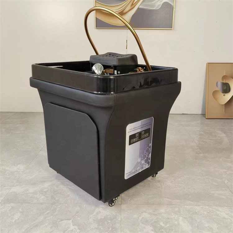 Siman portable shampoo sink with water tank with water circulation and steamer spa head therapy salon hair washing chair