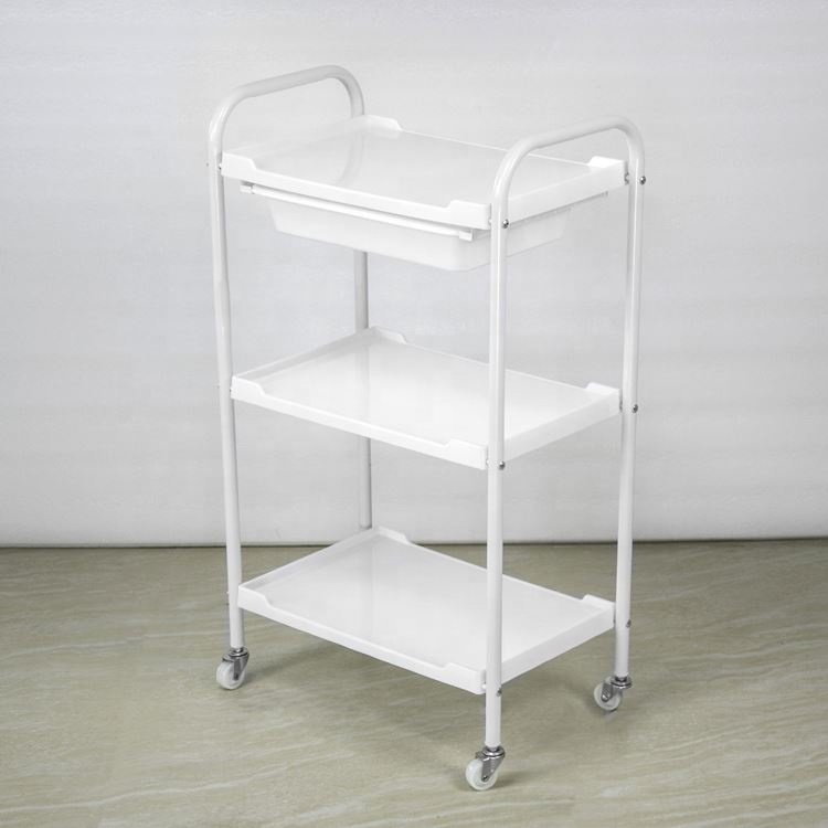 Factory Price Professional Cart Salon Trolley With drawers Salon Trolley With 4 Wheels
