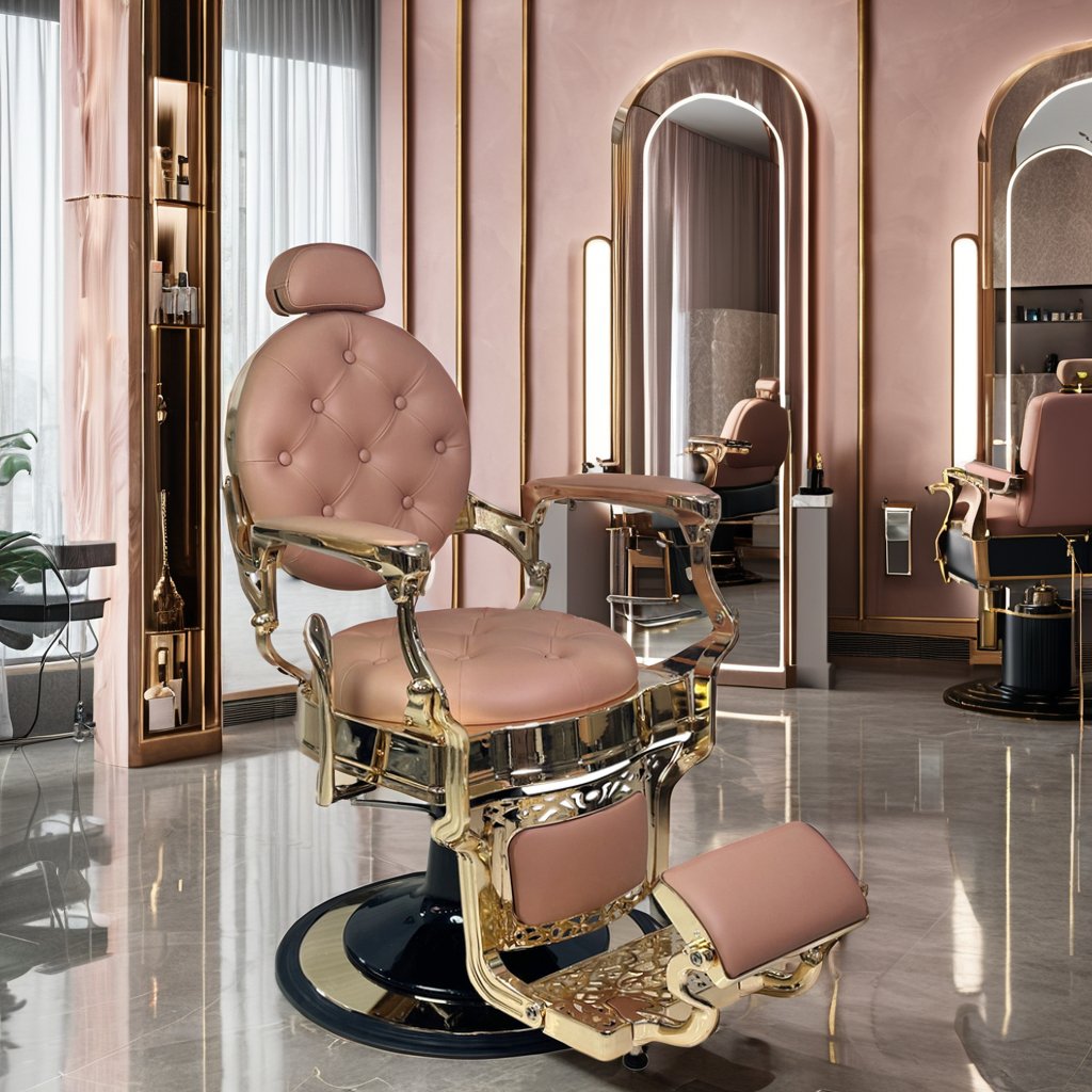 Retro Stylish Classic Hydraulic Hairdressing Salon Chair Premium Barber Chair King Style Armrest Barber Chair