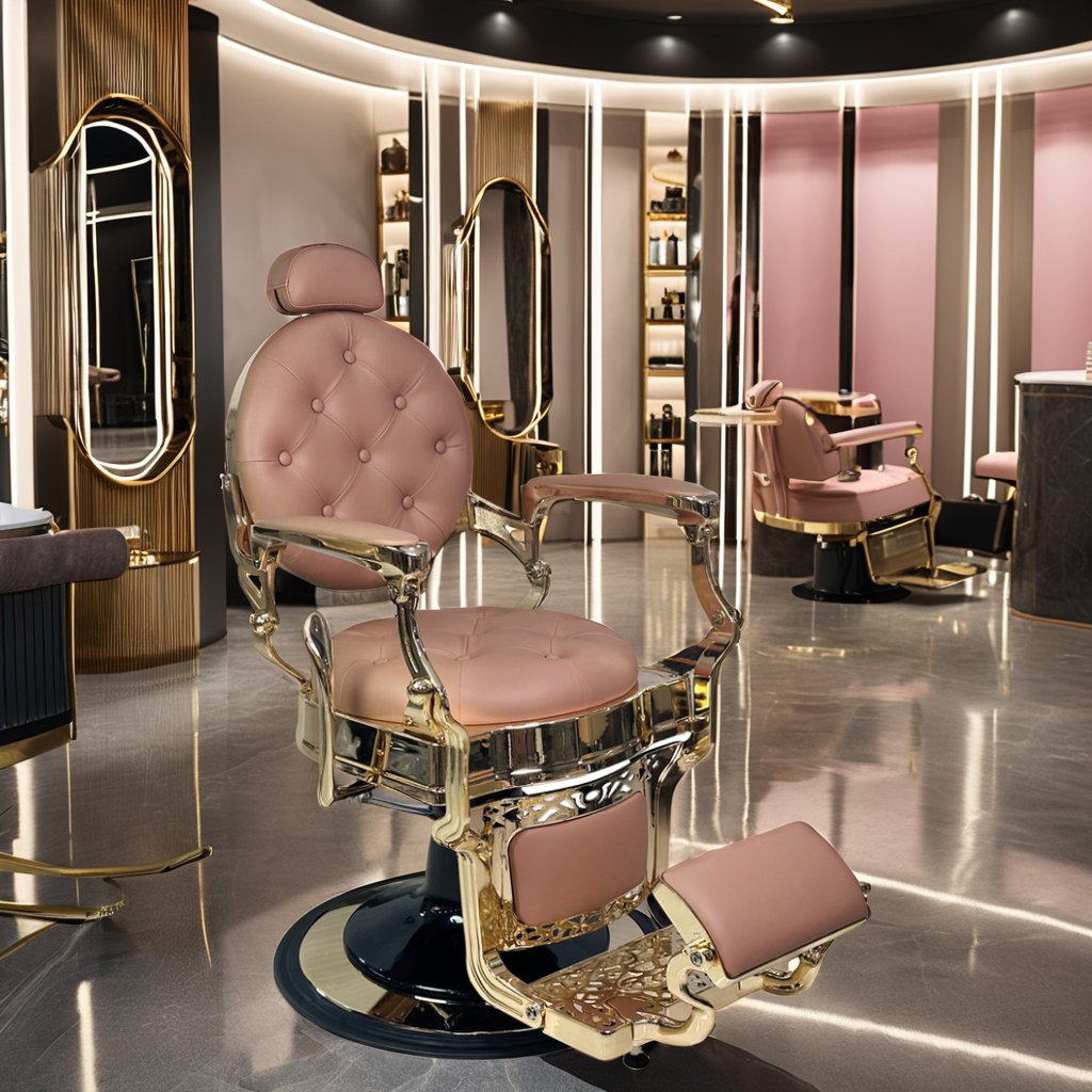 Retro Stylish Classic Hydraulic Hairdressing Salon Chair Premium Barber Chair King Style Armrest Barber Chair