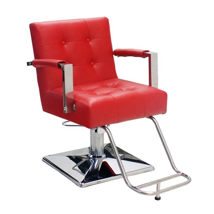 Factory Directly Sale Modern Design Red Beauty Salon Furniture Barbershop Barber Hairdressing Styling Salon Chair For Haircut