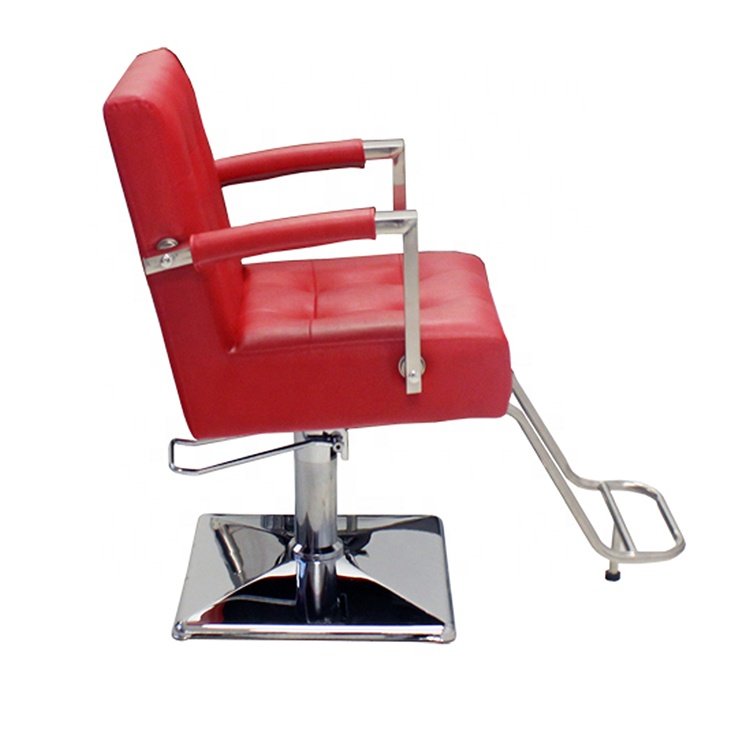 Factory Directly Sale Modern Design Red Beauty Salon Furniture Barbershop Barber Hairdressing Styling Salon Chair For Haircut