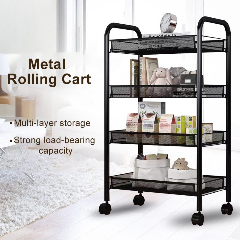 High Quality Salon Tools Hairdressing hand Cart Multi-function Cart Metal Beauty Salon Trolley Organizer