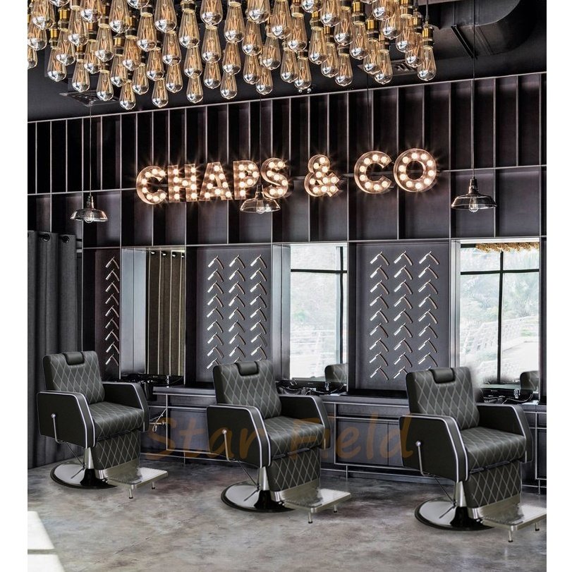 Hot Selling Che Comfortable Black Barbershop Hair Salon Furniture Hairdressing Cutting Man's All purpose Reclining Barber Chair
