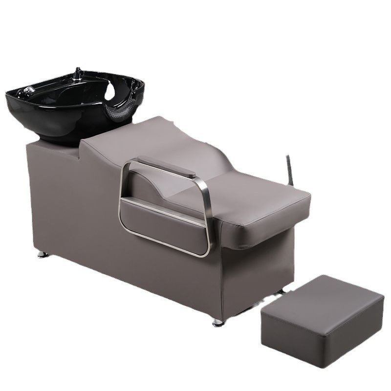 Beauty Hair Salon Shampoo Bed Ceramic Wash Basin Shampoo Beds Barber Shop Furniture Shampoo Chair Bed