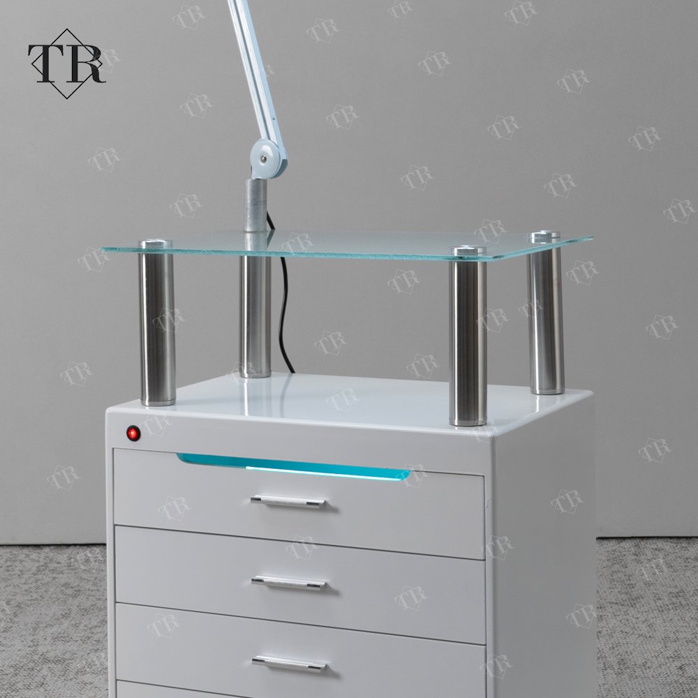Turri Tool Cart Beauty Salon Furniture Trolley LED Ultraviolent Beauty Trolley Multi Functional Medical Cart