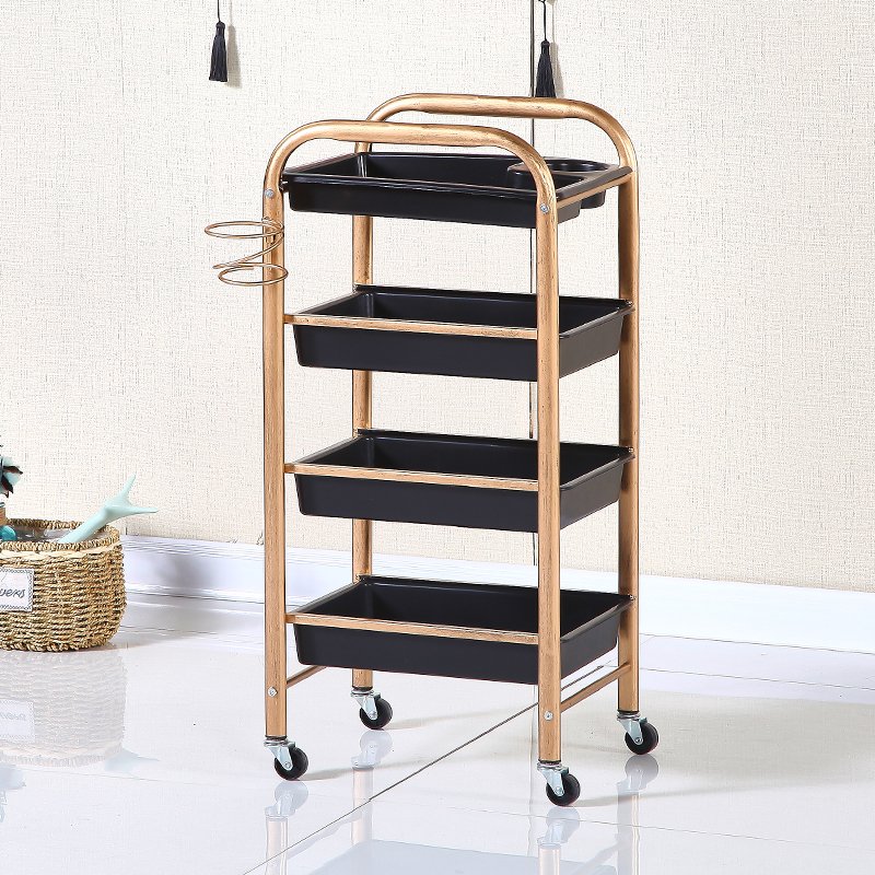 Hairdressing tool car beauty trolley hair salon perm dyeing barber shop special small barre car multi-functional shelf cabinet