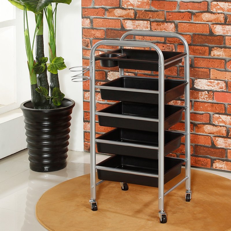 Hairdressing tool car beauty trolley hair salon perm dyeing barber shop special small barre car multi-functional shelf cabinet