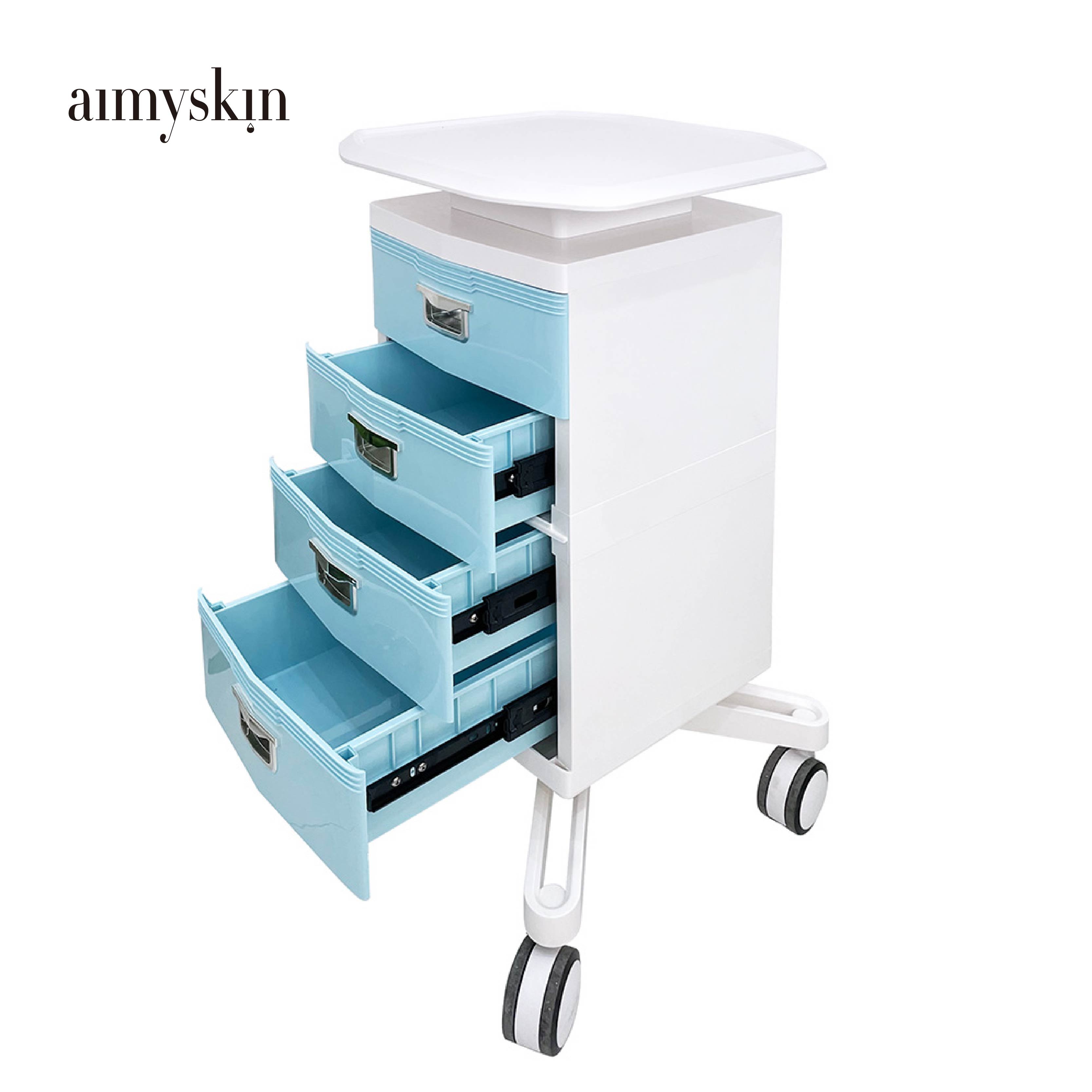 Multi functional and steerable beauty cart trolleys beauty salon with lock