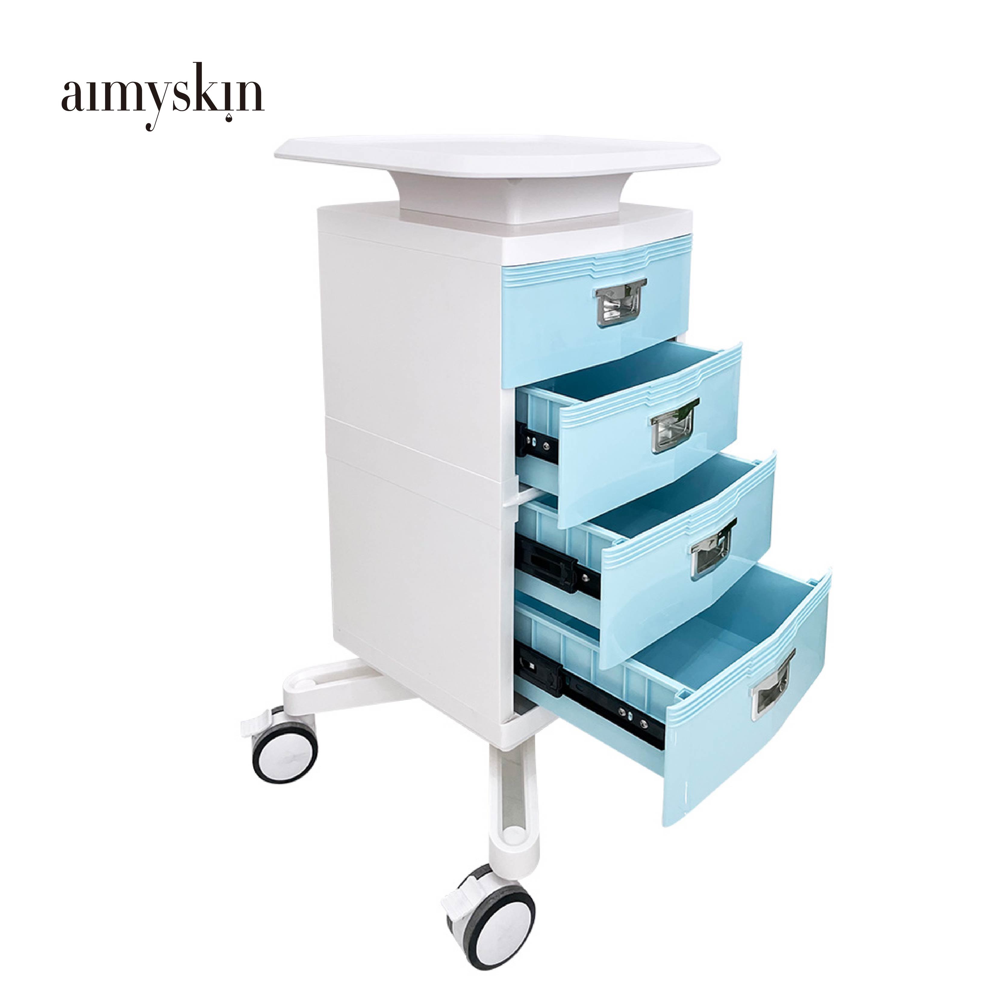 Multi functional and steerable beauty cart trolleys beauty salon with lock