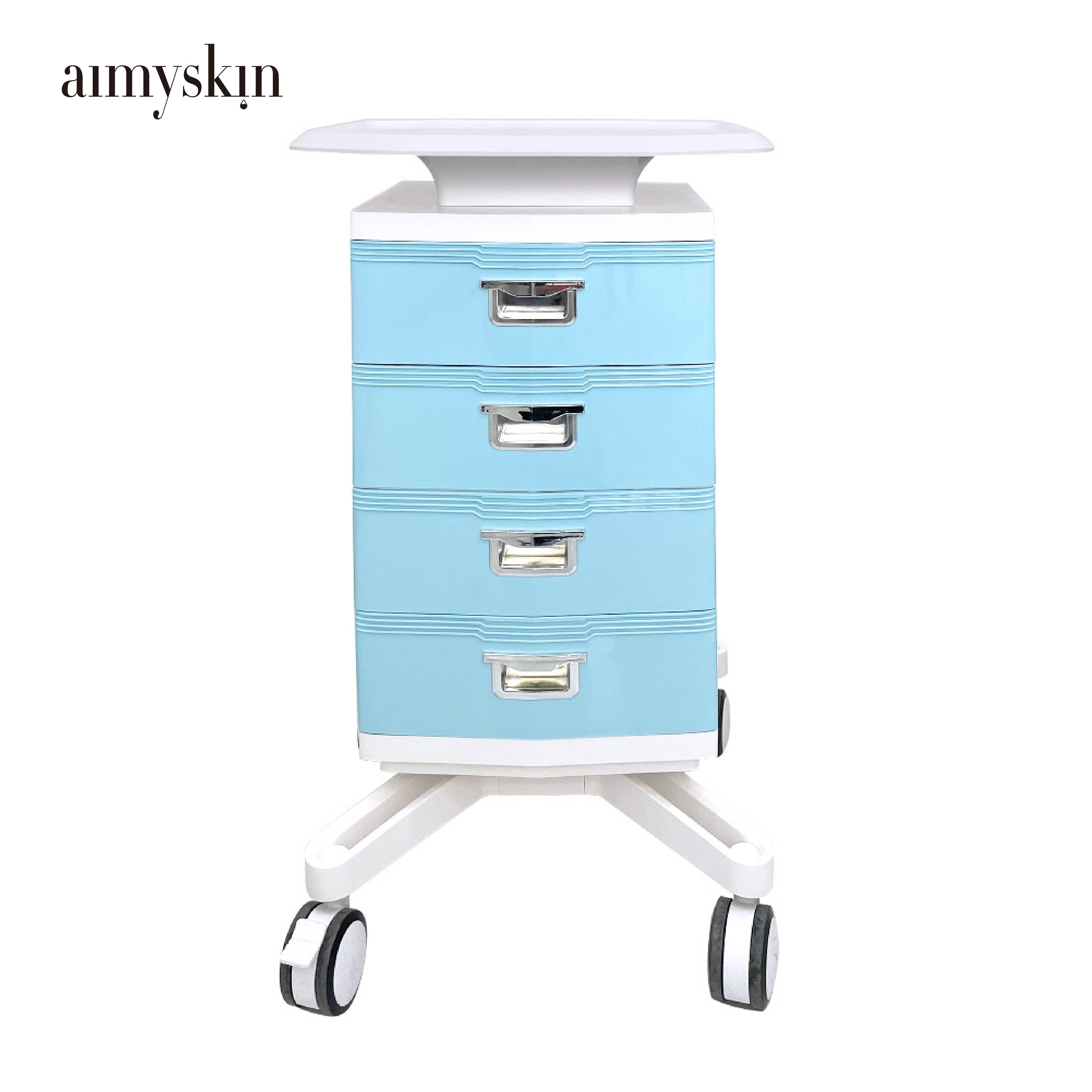 Multi functional and steerable beauty cart trolleys beauty salon with lock