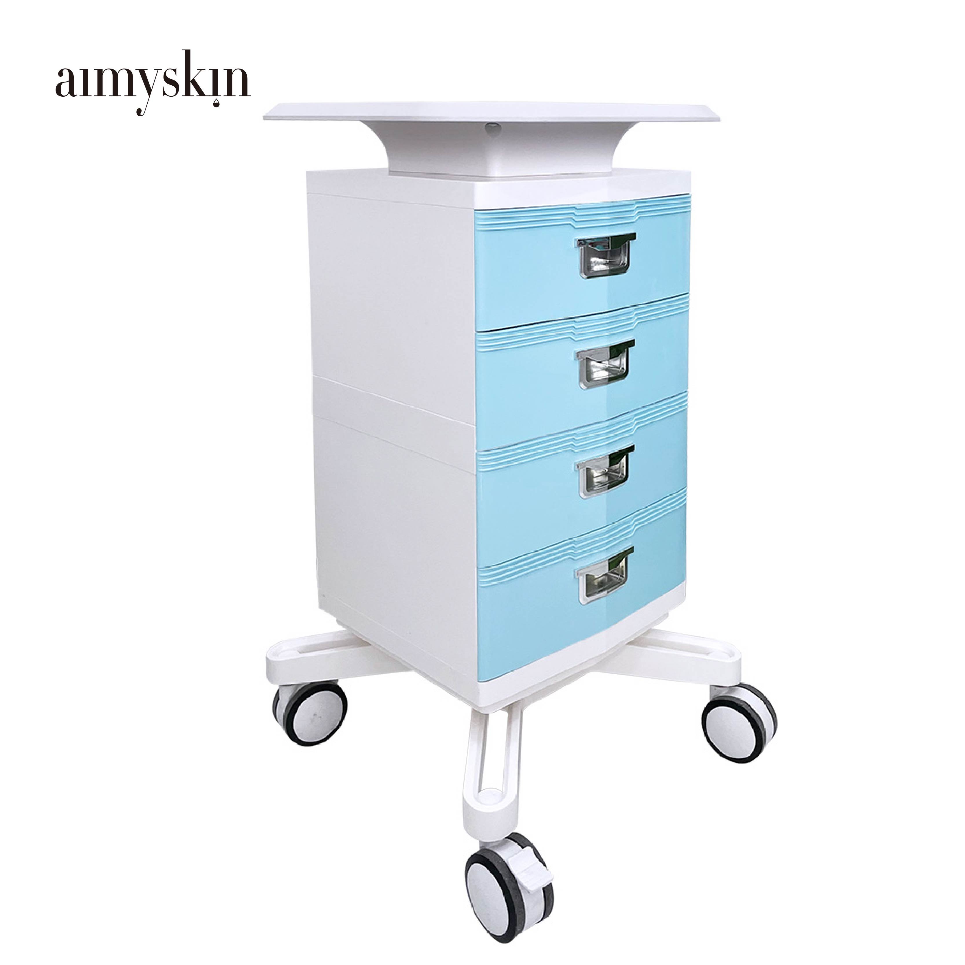 Multi functional and steerable beauty cart trolleys beauty salon with lock