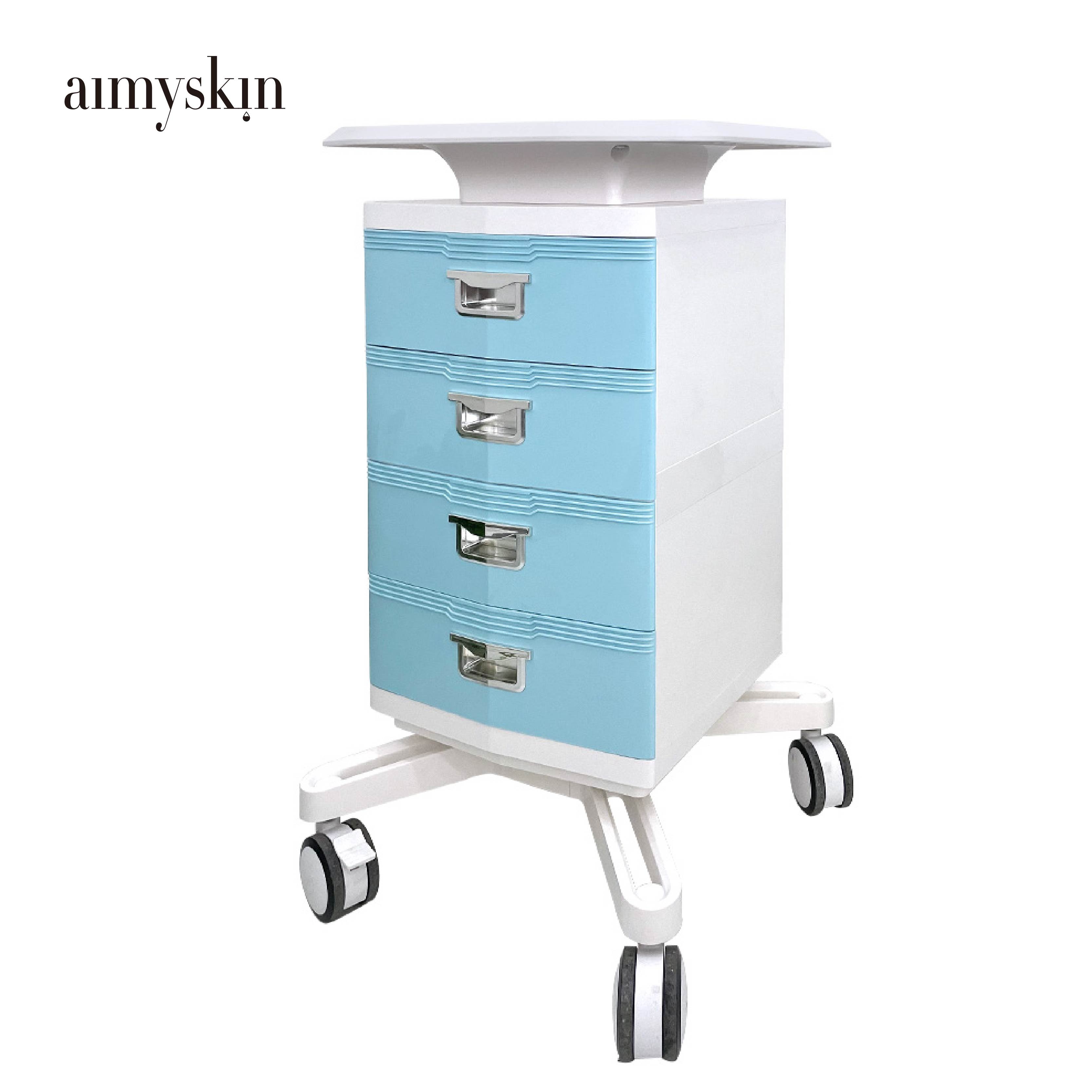 Multi functional and steerable beauty cart trolleys beauty salon with lock