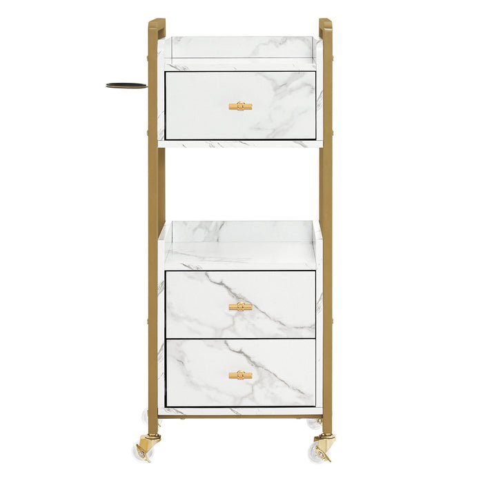 DM-White hair salon trolley cart manufacturer beauty tool cart storage with wheels lockable