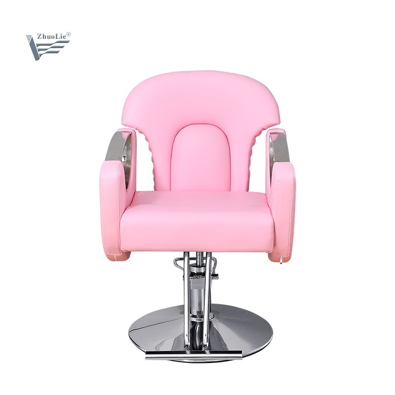 Pink Gold Hair Cutting Styling Chair Luxury Barber Shop Salon Furniture Vintage Hairdressing Barber Chair