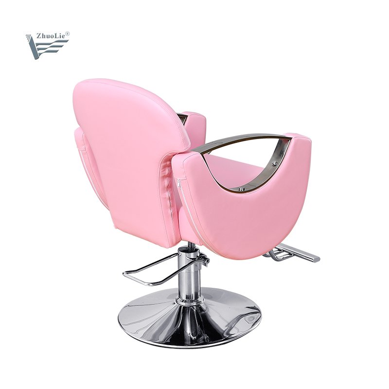 Pink Gold Hair Cutting Styling Chair Luxury Barber Shop Salon Furniture Vintage Hairdressing Barber Chair