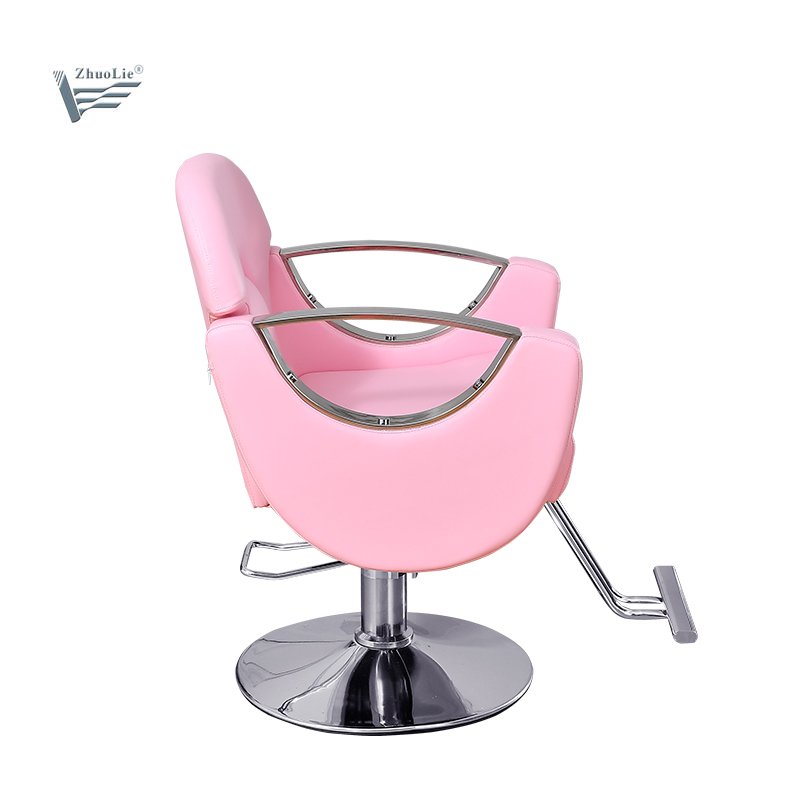 Pink Gold Hair Cutting Styling Chair Luxury Barber Shop Salon Furniture Vintage Hairdressing Barber Chair