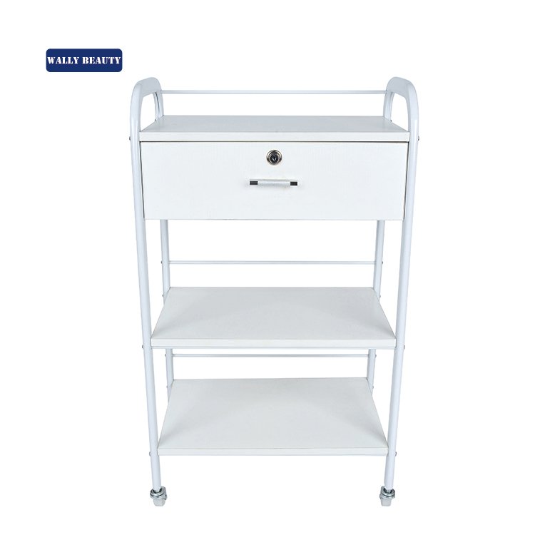 Wallybeauty cheap white hair salon beauty trolley cart lock cabinet salon trolley salon trolley on wheels