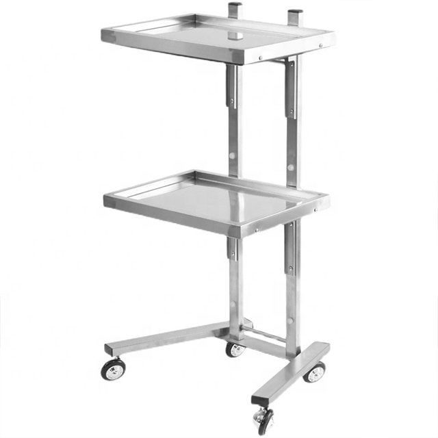 foldable stainless steel makeup beauty medical hospital tool salon trolley