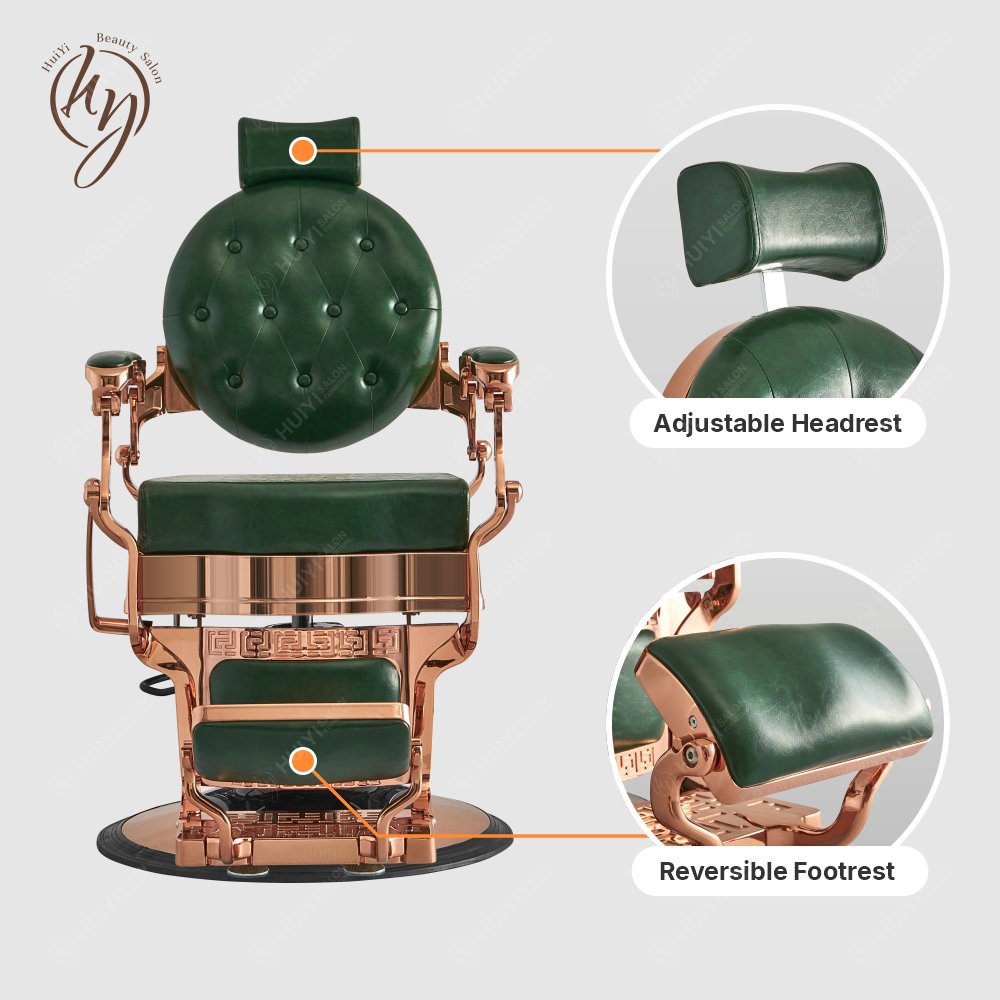 BC8831H Classic, stylish, durable, comfortable, reclining hydraulic men's barber chair