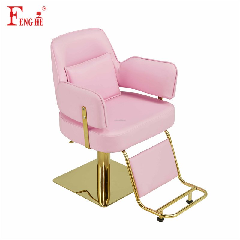 Hot sale Wholesale pink chair hair salon chair and chairs barbers for salon