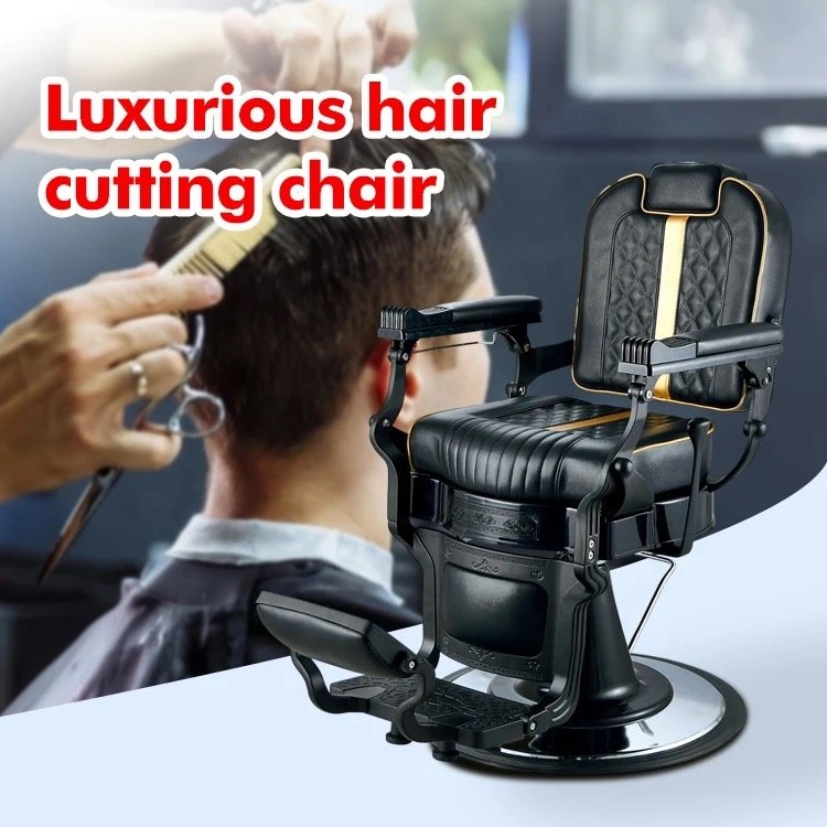 professional hairdressing chair wholesale portable Classic luxury black modern beauty salon barber chairs
