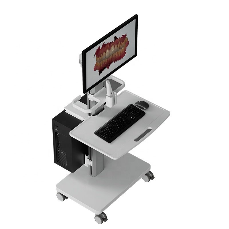 Mobile Hospital Bracket Trolley Furniture Dental Intraoral Scanner Camera Medical Trolley Cart White Medication Trolley