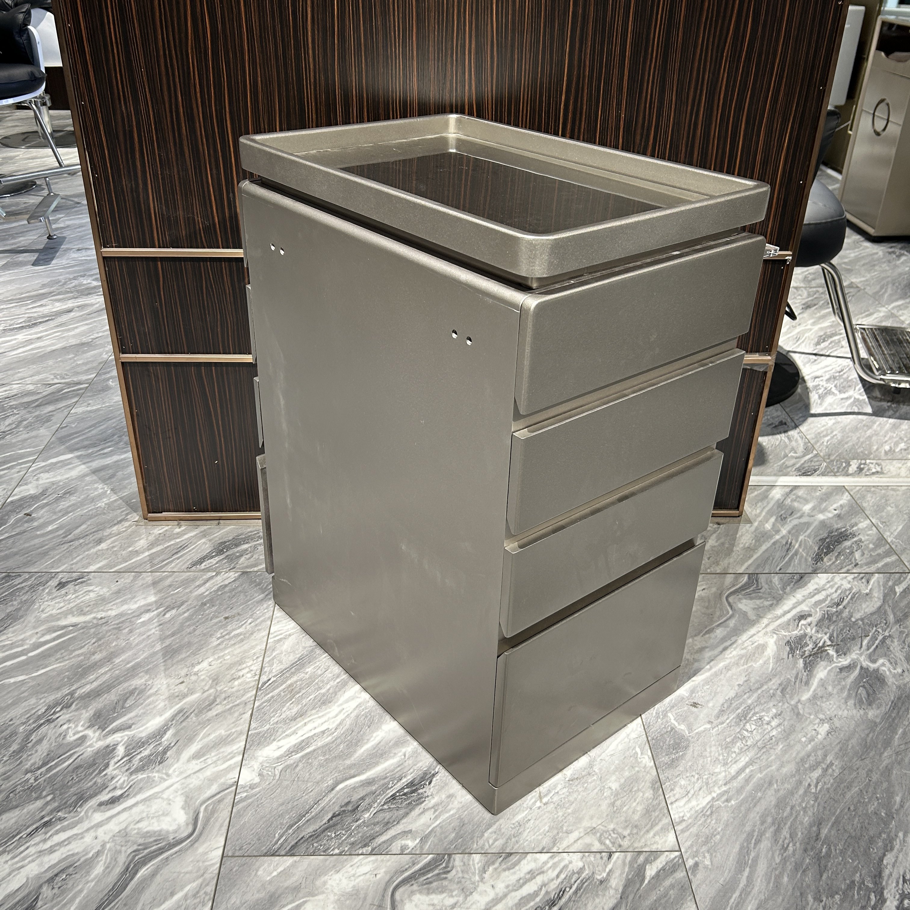 Barbershop Hair salon Station Tool cabinet Double-sided factory cabinet with barber dresser drawer