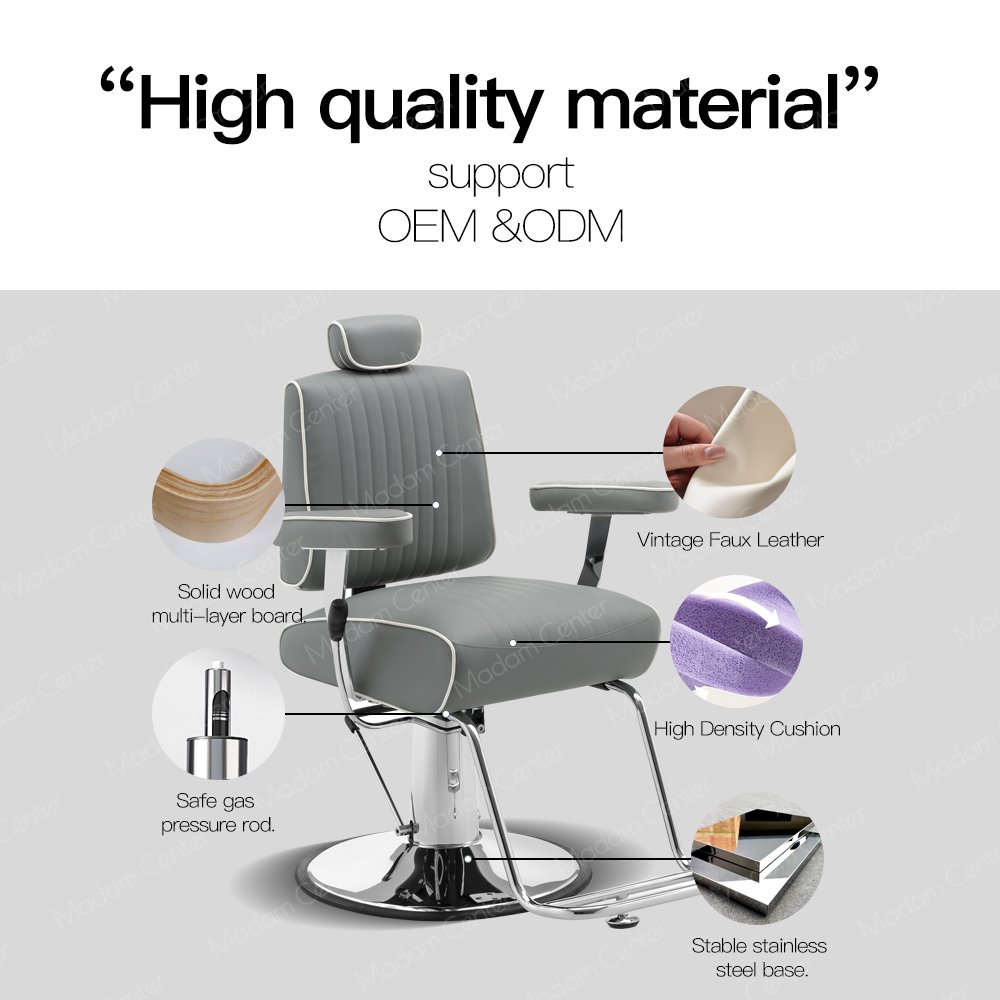 Madamcenter Barbershop Hair Styling Cutting Hairdressing Chair Salon Barber Chair Sillon De Barberia Barber Armchair