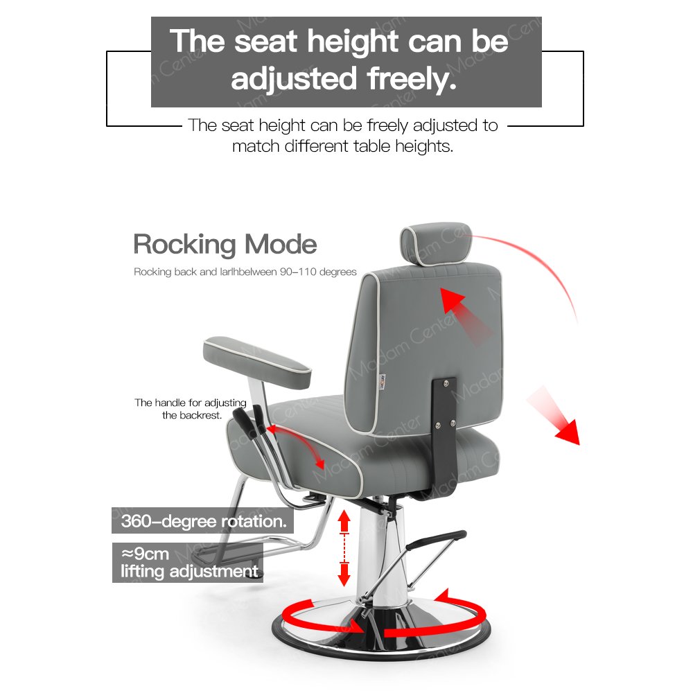 Madamcenter Barbershop Hair Styling Cutting Hairdressing Chair Salon Barber Chair Sillon De Barberia Barber Armchair