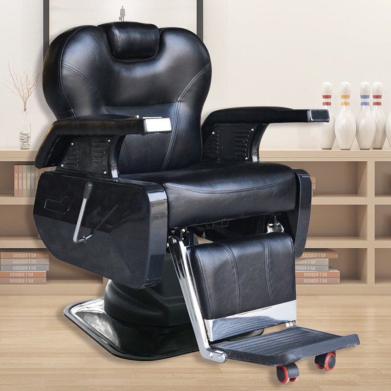 Leather Barber Chair Beauty Barbershop Antique Salon Equipment and Furniture Hair Saloon Chairs Metal Barber Chair