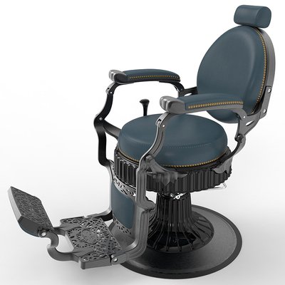 Electroplated Barber Chair with Hydraulic System, Custom Leather Available for Salon Equipment