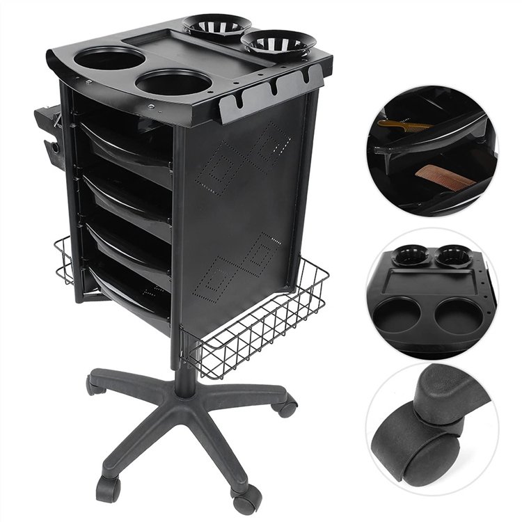 Rolling Manicure Salon Beauty Hair Utility Cart Movable SPA Tattoo Hairdresser Barber Tool Station Storage Holder Stand Trolley