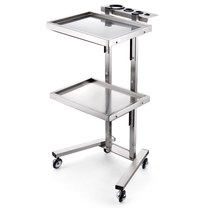 Trolleys Wheels Foldable Stainless Steel Hotel Barber Hairdressing Makeup Folding Cart Tool Hand Carts Salon Beauty Trolleys