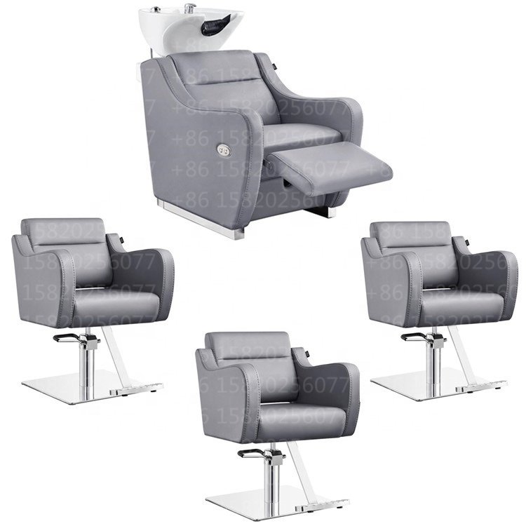 Beauty Salon Furniture Equipment Package Styling Hairdressing Chair Shampoo Station Barber Chairs