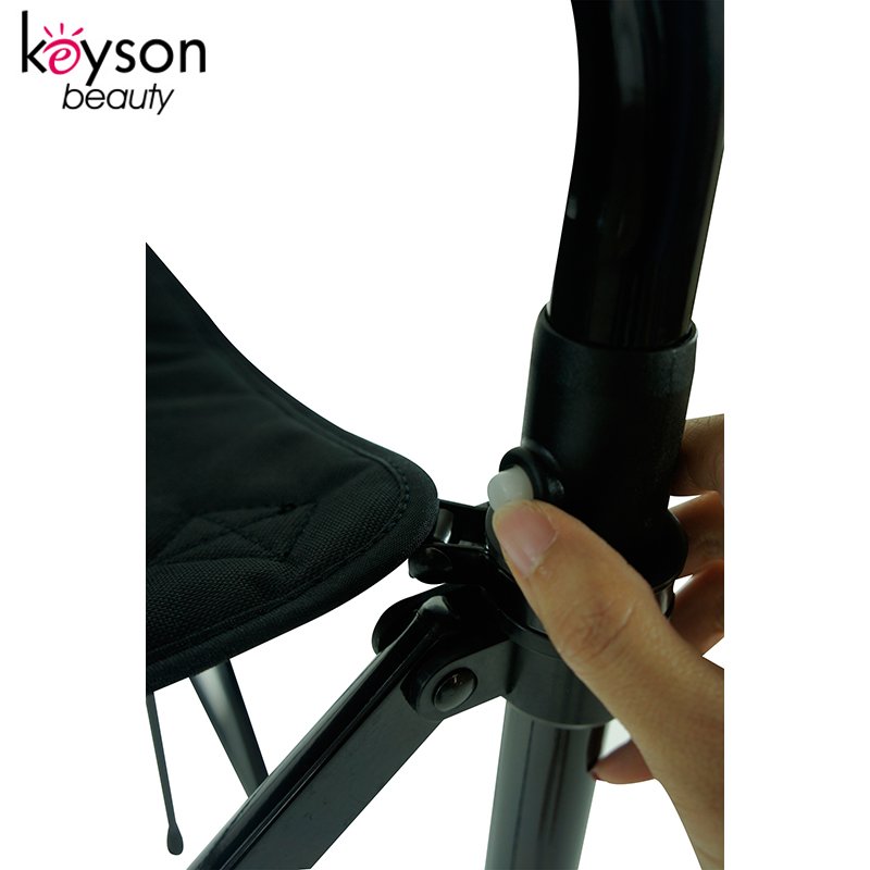 Keyson Professional Aluminum Foldable Makeup Chair Adjustable Permanent Barber Chair