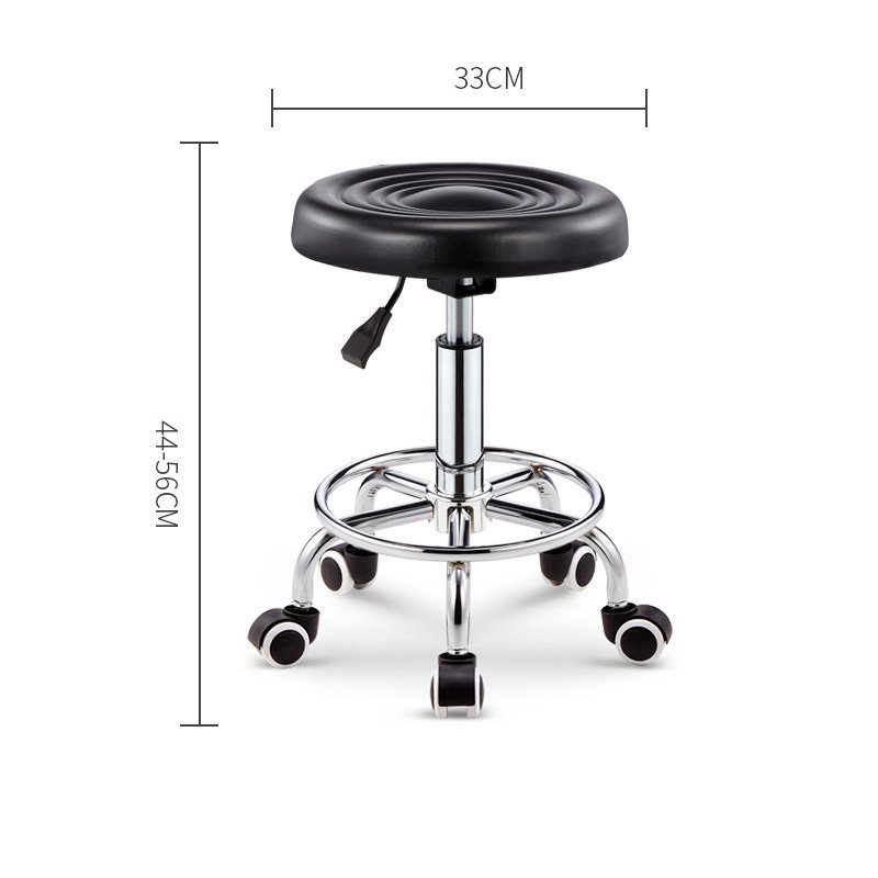 JOY Cheap Leather Waterproof Barber Chair Metal Lift Rotating Round Stool Sturdy Lift Chair for Bar Barber Shop Beauty Salon