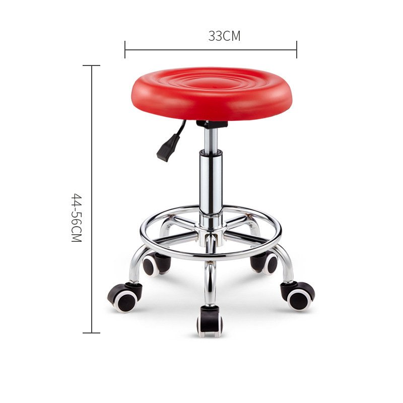 JOY Cheap Leather Waterproof Barber Chair Metal Lift Rotating Round Stool Sturdy Lift Chair for Bar Barber Shop Beauty Salon